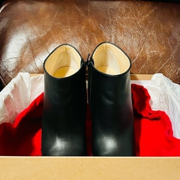 Christian Louboutin Belle Bootie 100mm heel Black Napa kid leather EU39 - Picture 2 of 11